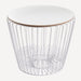 White Magazine Storage Table with Removable Tray Top 19"dia x 16.5" h. - Homebody Denver