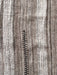Wool Rug in Natural White and Brown Melange Stripe with Black Stitching Details 9.8' x 13.2' - Homebody Denver