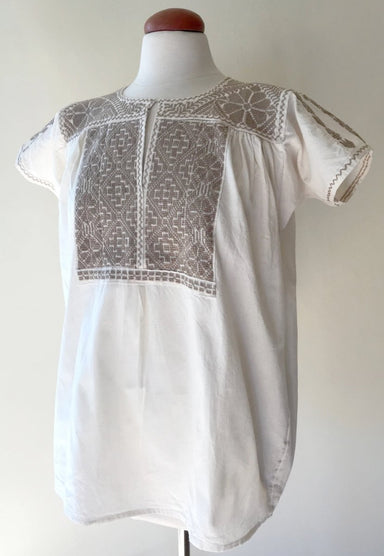 Woven Cotton Blouse with Embroidery - Homebody Denver
