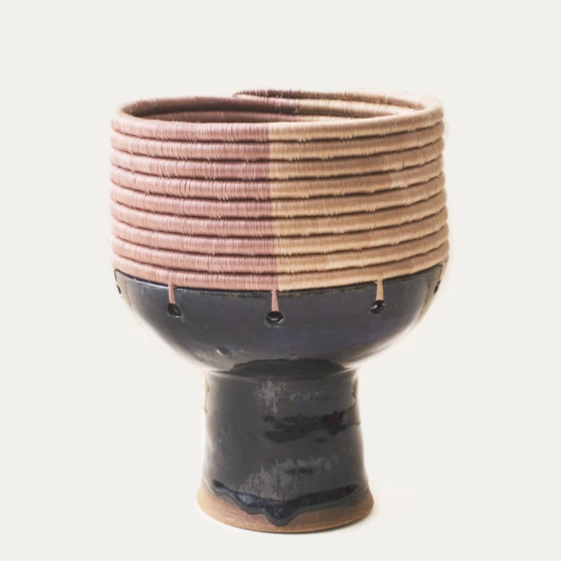 Woven Pedestal Vase - Homebody Denver